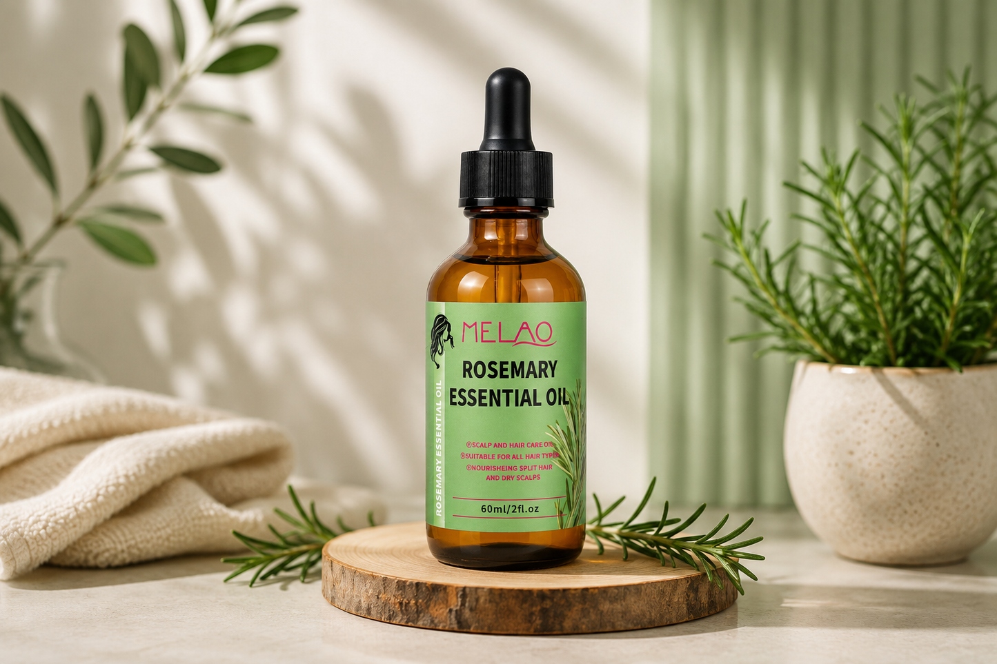 Flacon d'huile de romarin ECOLIVEN 60 ml, photo principale du produit